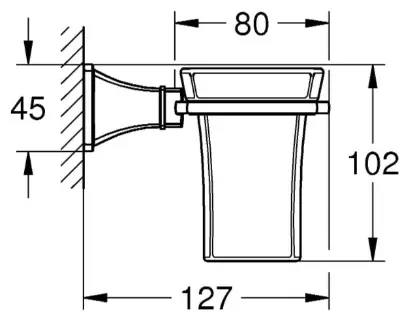 Grohe стакан White House Grandera 40626ig0 1 шт, металл, стекло