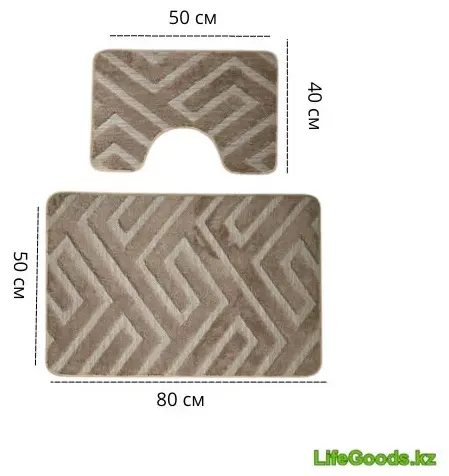 LifeGoods.kz комплект ковриков LG51678 80x50 см, полиэстер купить,NaN