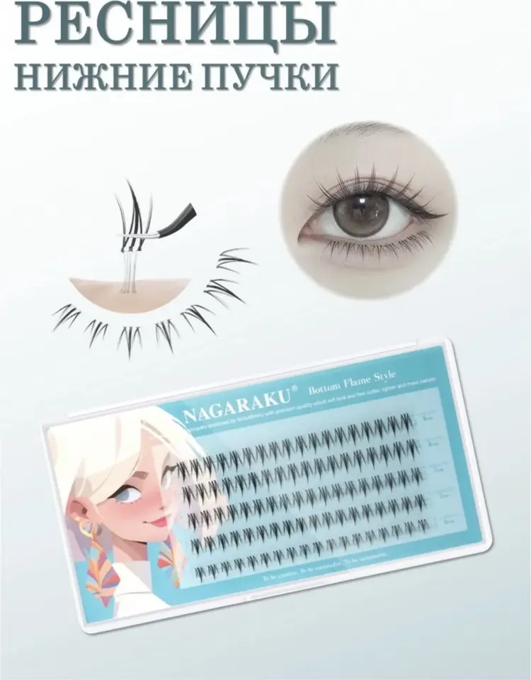 NAGARAKU пучковые C 0.07 мм черный mix 5-8 мм купить,NaN