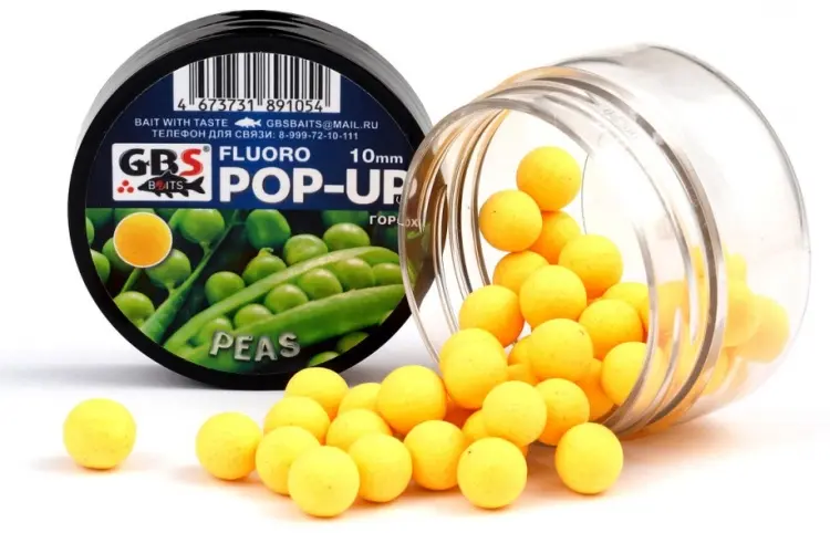 Прикормка GBS Baits GBS-POP-UP-10-0.4-YPEA Желтый горох 0.04 кг купить,NaN