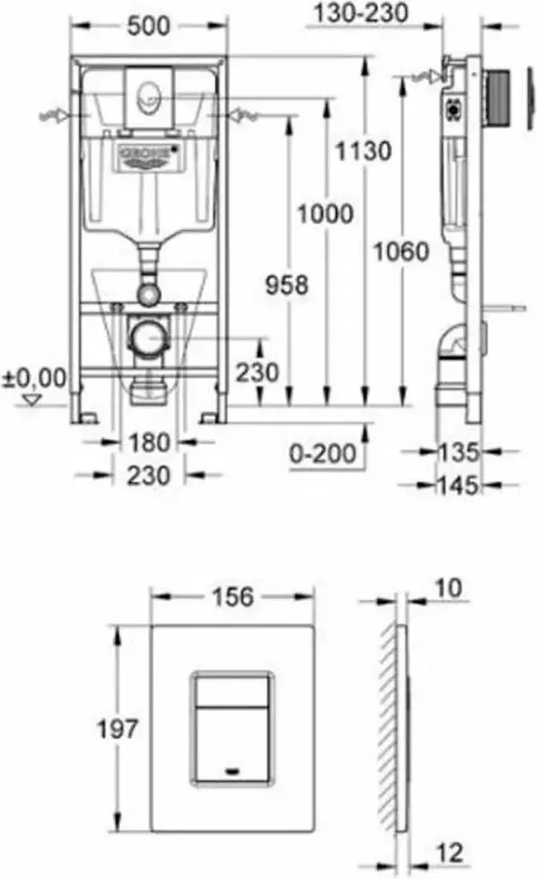 Grohe рамная инсталляция 38772001 - ForteMarket Grohe рамная инсталляция 38772001 купить,NaN