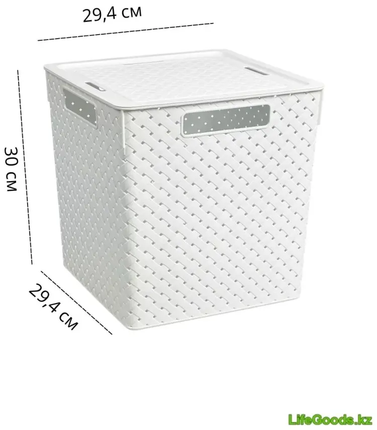 LifeGoods.kz коробка универсальная 29.4x29.4x30 см, пластик купить,NaN