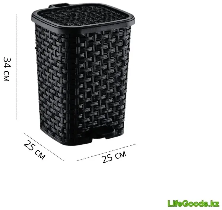 Мусорное ведро LifeGoods.kz с крышкой LG42950 12 л купить,NaN