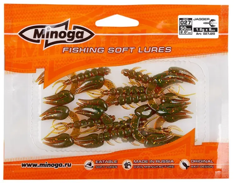 Мягкая приманка Minoga Jagger 2,0 8 шт 50 мм 027 купить,NaN
