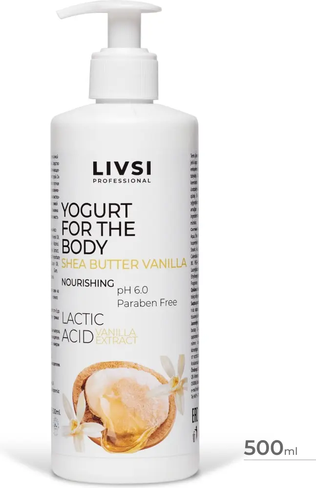 Livsi Shea butter Vanilla йогурт для тела 500 мл купить,NaN