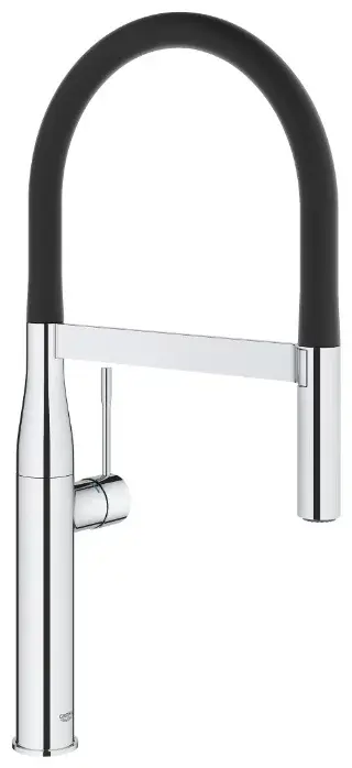 Смеситель с гибким изливом Grohe Essence 30294000, латунь, цвет черный, хром купить,NaN