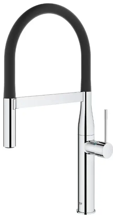 Смеситель с гибким изливом Grohe Essence 30294000, латунь, цвет черный, хром купить,NaN