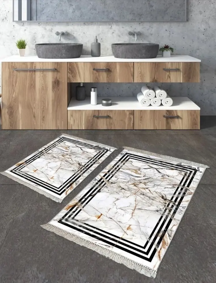 LifeGoods.kz комплект ковриков LG48387 120x80 см, микрофибра, полиэстер купить,NaN