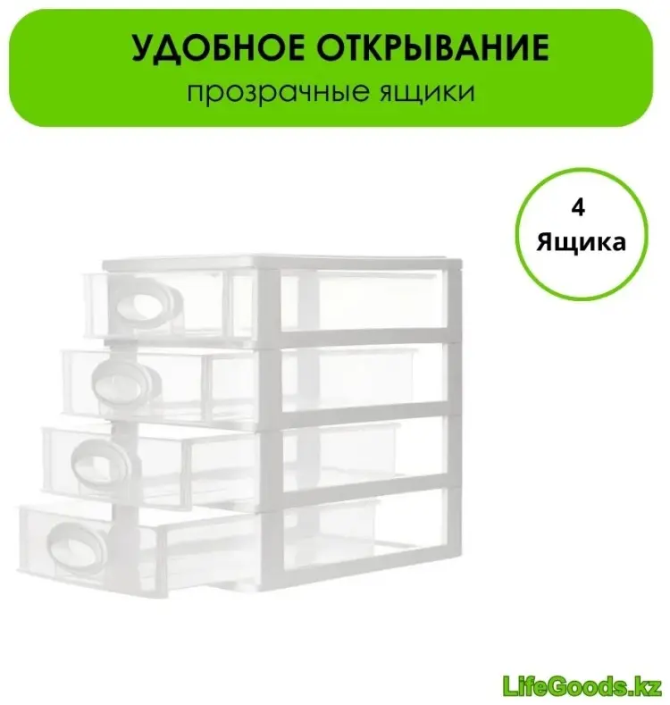 LifeGoods.kz органайзер универсальный 27x19x27 см, пластик купить,NaN