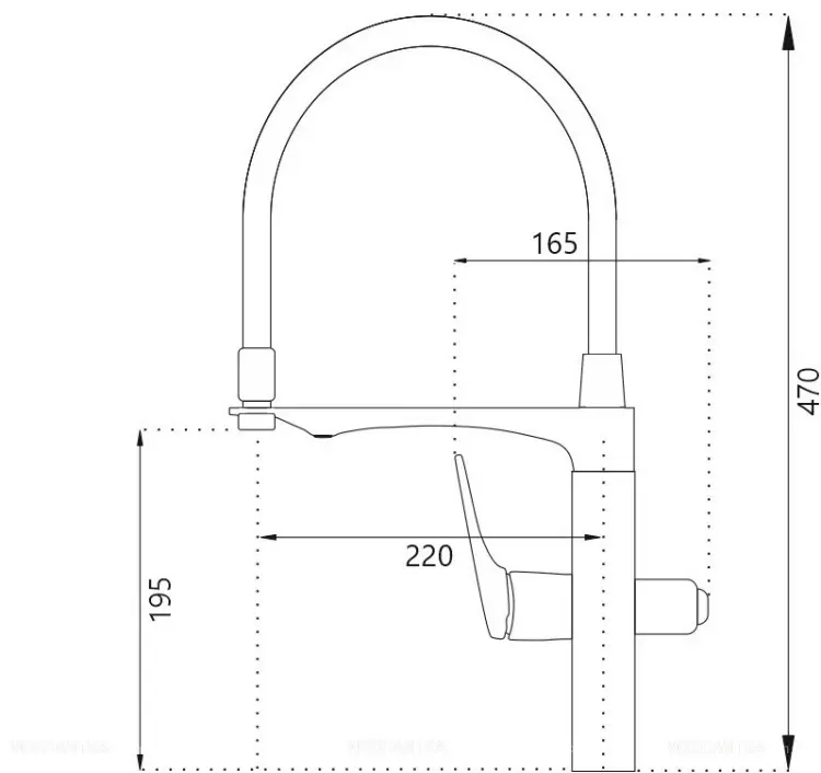 Смеситель с гибким изливом Haiba HB76816-7, латунь, цвет черный