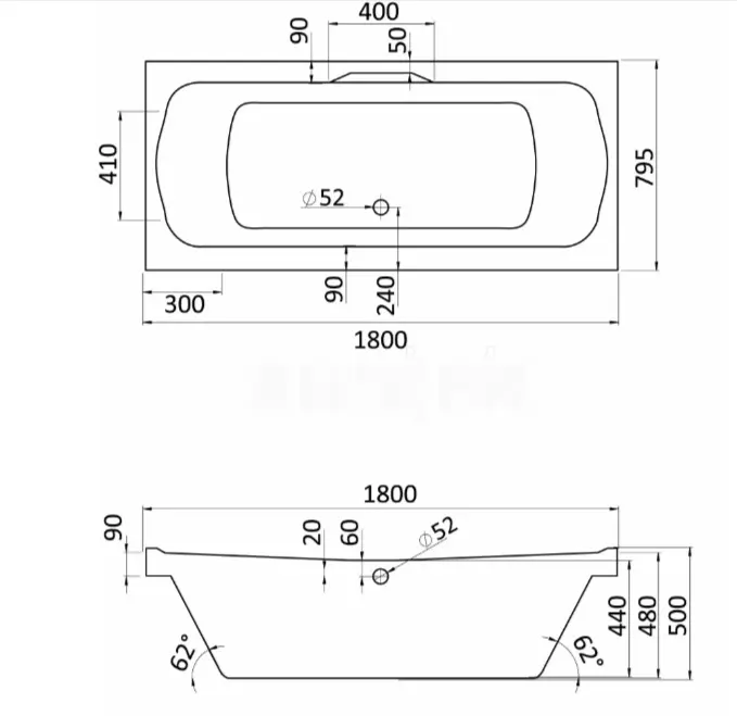 Ванна Santek 1WH111981 180x80 см, акрил - ForteMarket Ванна Santek 1WH111981 180x80 см, акрил купить,NaN