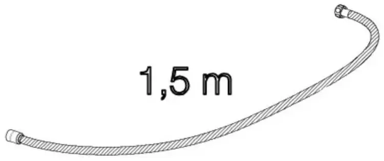 Шланг для душа VODA силикон, 150 см, подключение 1/2x1/2 купить,NaN