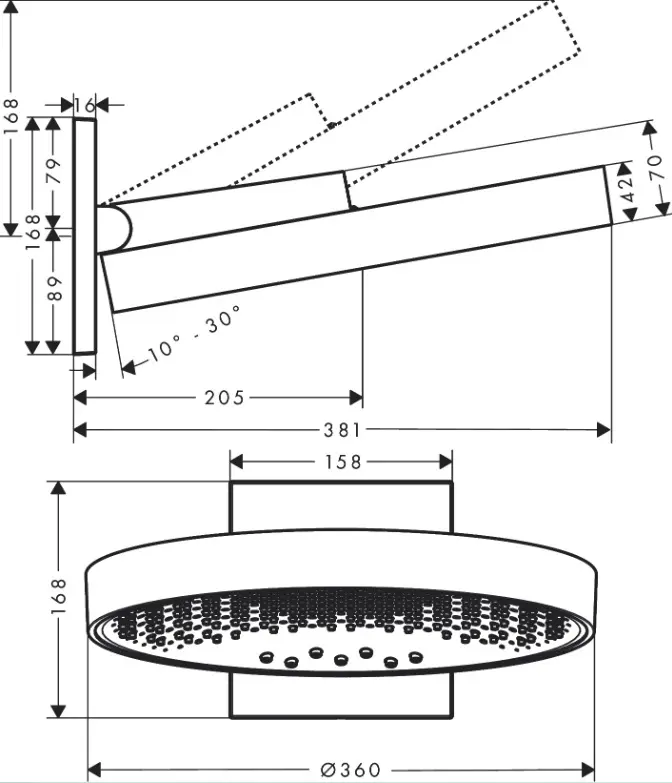 Hansgrohe верхний душ Rainfinity 26234340