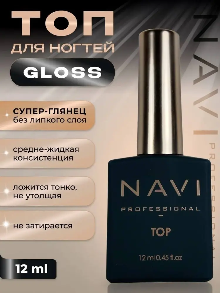 NAVI верхнее покрытие Top Gloss . глянцевое 12 мл купить,NaN