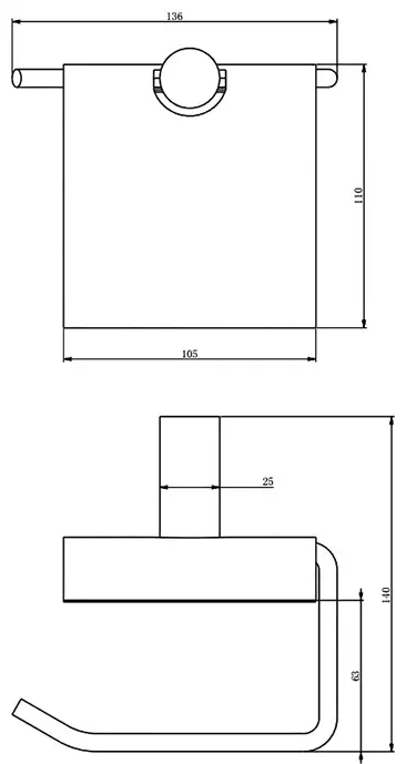 Haiba держатель HB8403-4 бронза 1 шт, металл купить,NaN