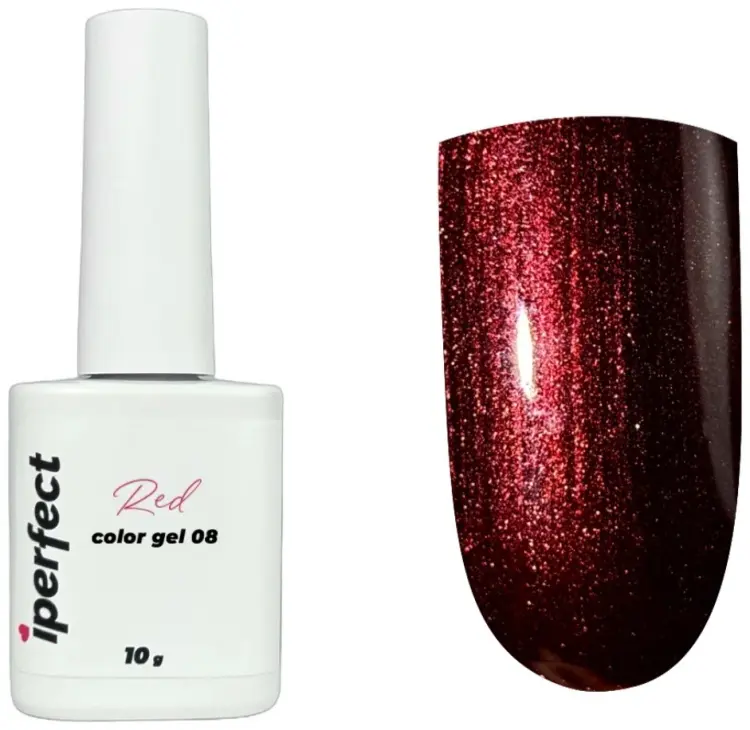 Iperfect гель-лак Red color gel 08 камуфлирующее 10 мл купить,NaN
