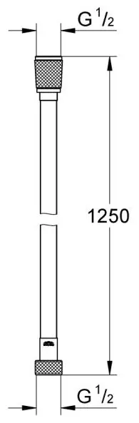 Шланг для душа Grohe пластик, 120 см, подключение 1/2x1/2 купить,NaN