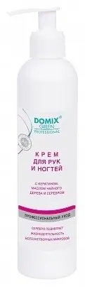 Domix Green Professional с кератином, маслом чайного дерева и коллоидным серебром крем для рук 250 мл купить,NaN