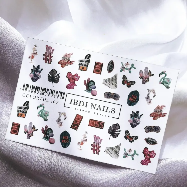 IBDI Nails слайдеры Colorful 107 1 шт купить,NaN