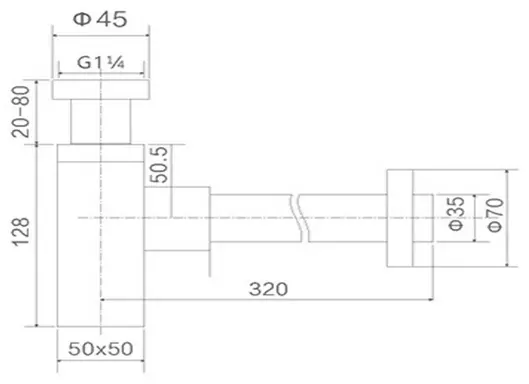 Сифон Baoleelai BLL-3015 1 1/4