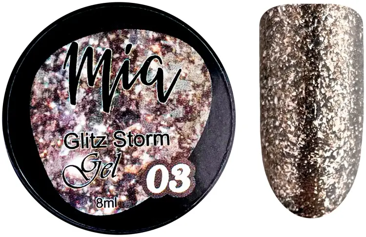 Mia гель для дизайна 03 Glitz Storm 8 мл купить,NaN