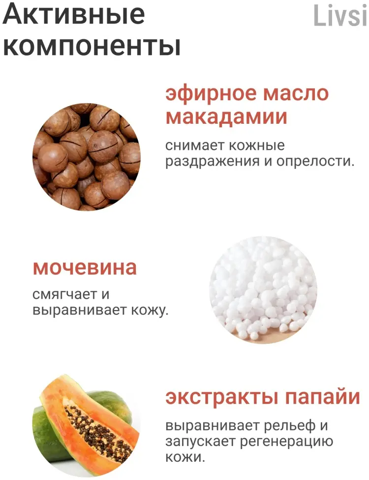 Livsi Papaya Macadamia крем для рук 200 мл купить,NaN