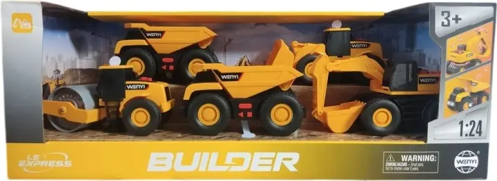 Спецтехника Набор строительной техники WENYI Builder желтый купить,NaN