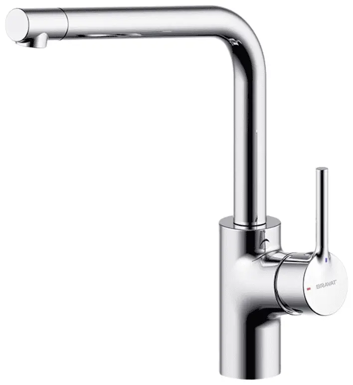 Смеситель для кухни BRAVAT Affability F7172217CP-ENG, латунь, цвет хром купить,NaN