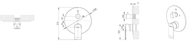 Смеситель для душа BRAVAT PB8369402RBG-2-ENG, латунь, цвет золотистый купить,NaN
