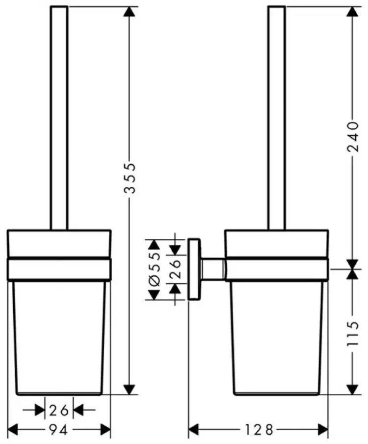 HansGrohe 41722000 , металл, стекло