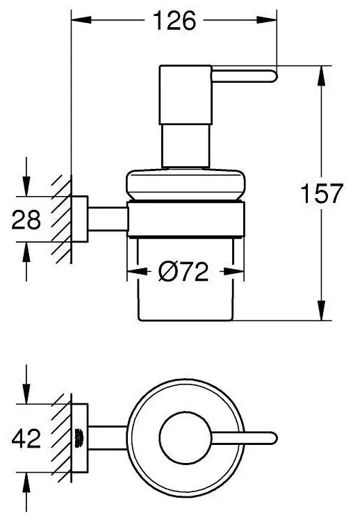 Диспенсер для жидкого мыла Grohe Essentials Cube 40756001 купить,NaN