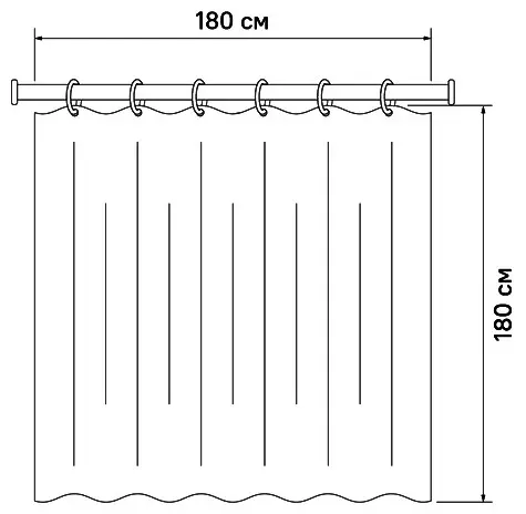 Штора FIXSEN FX-3003C 180x180 голубой, PEVA купить,NaN