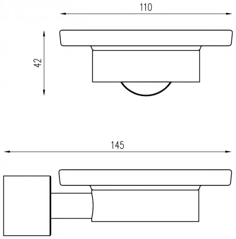 Abber мыльница White House ABBER Osten 316 AA185A8BG 1 шт, стекло, нержавеющая сталь