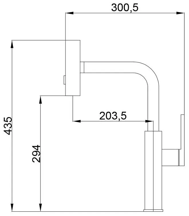 Смеситель для кухни Haiba HB73824-7, нержавеющая сталь, цвет черный