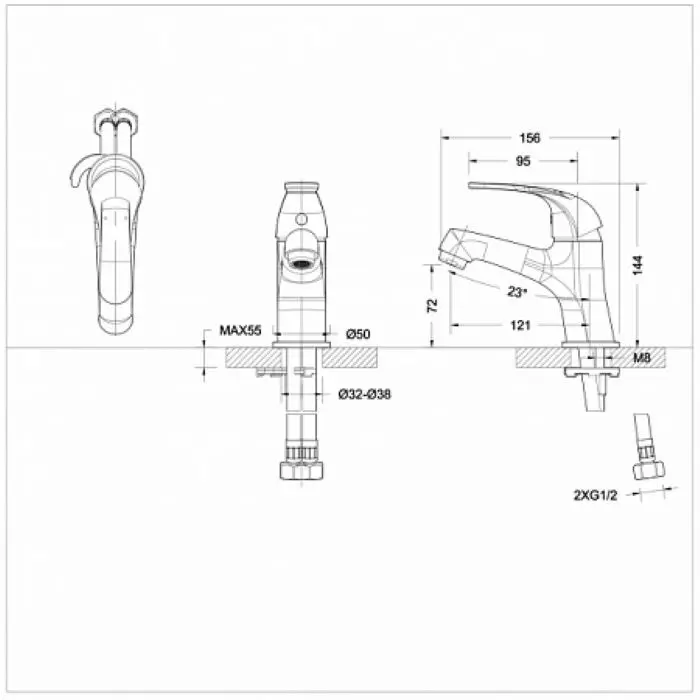 Смеситель для раковины (умывальника) BRAVAT Fit F1135188CP-RUS, однозахватный купить,30240