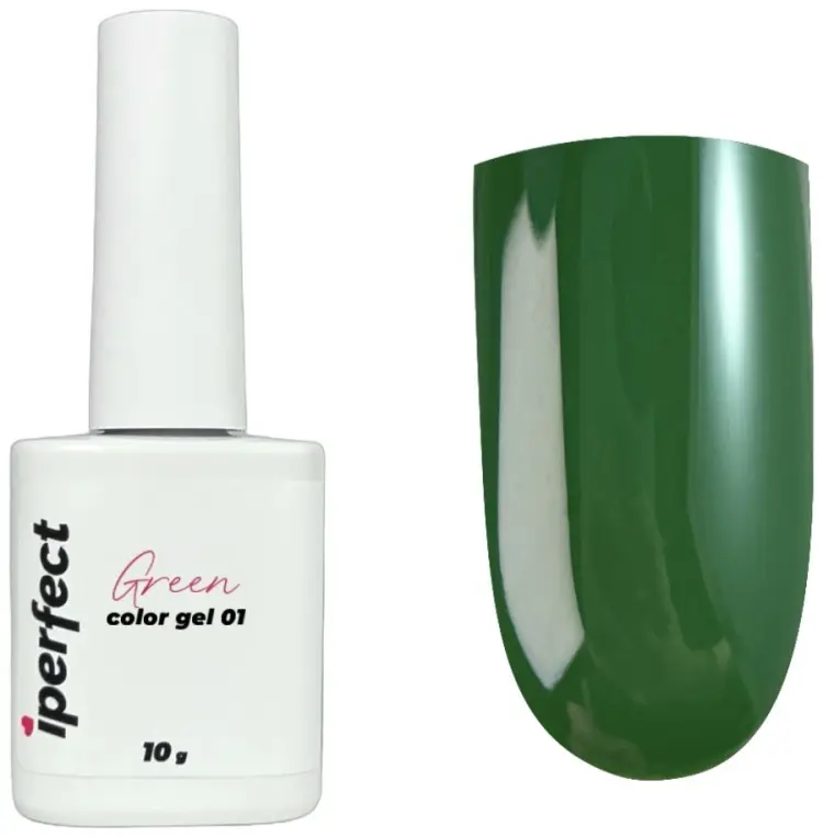 Iperfect гель-лак Green color gel 01 камуфлирующее 10 мл купить,NaN