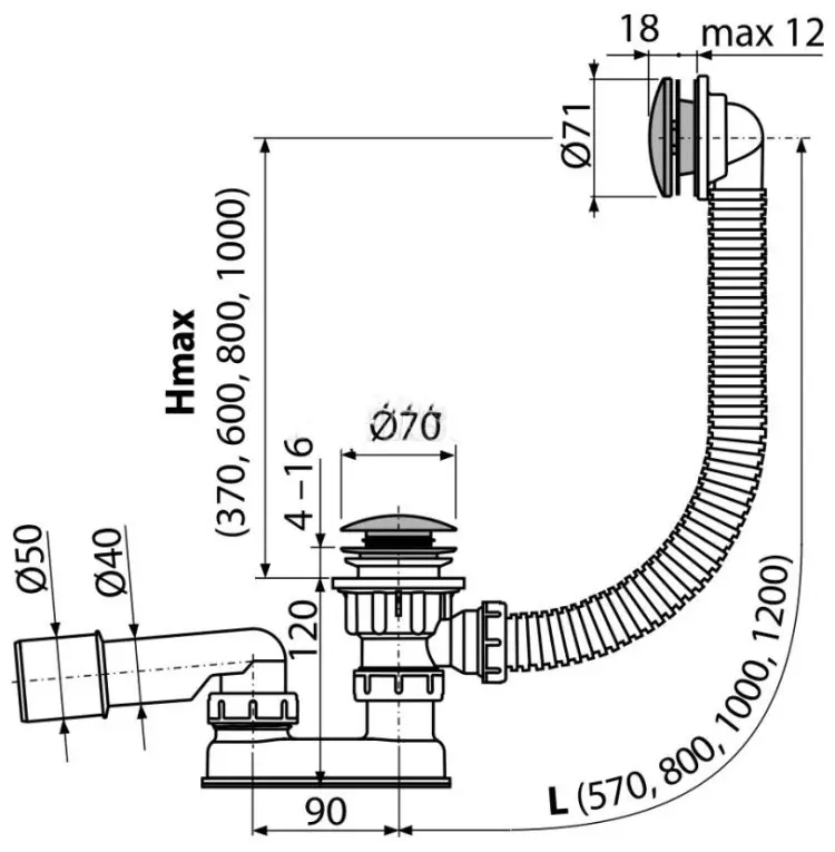 Сифон Alcaplast A504CKM - ForteMarket Сифон Alcaplast A504CKM купить,NaN