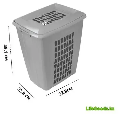 LifeGoods.kz корзина для белья 32.9x42.9x49.1 см, пластик купить,NaN