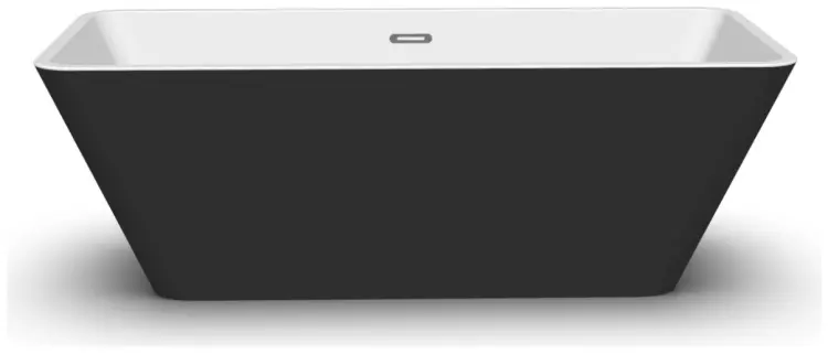 Ванна прямоугольная Appolo Harmony-T 1700 black 168x74 см, акрил купить,NaN