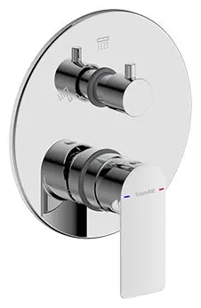 Смеситель для ванны BRAVAT Eddie PB8369402CP-2-ENG 2-функции, латунь, цвет серебристый купить,NaN