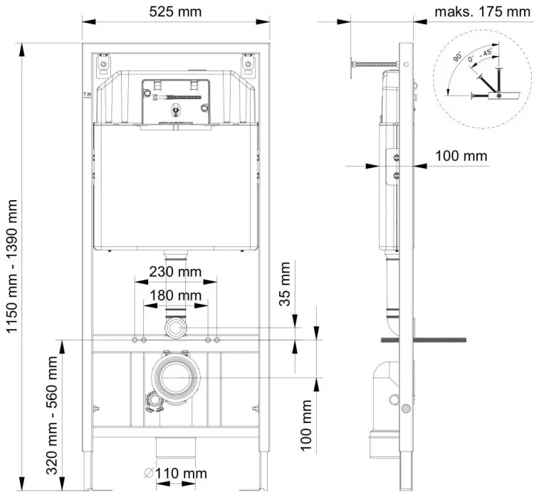 Visam рамная инсталляция slim 80 EX-112-001 3/6 л. Кнопка ASPENDOS кнопка двойной овал, золото глянец (EX-231-021) купить,NaN
