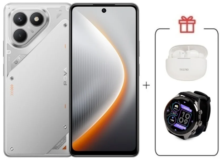 Смартфон Tecno Pova 7 Neo 8/128GB Magic Silver + подарок купить,NaN