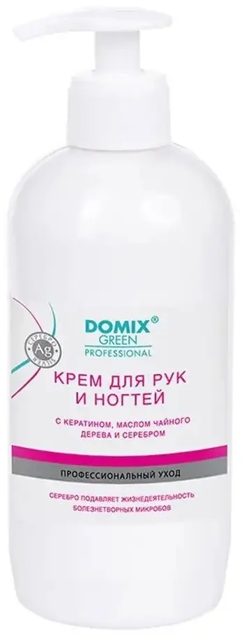 Domix Green Professional Крем для рук и ногтей с кератином и маслом чайного дерева крем для рук 500 мл купить,NaN