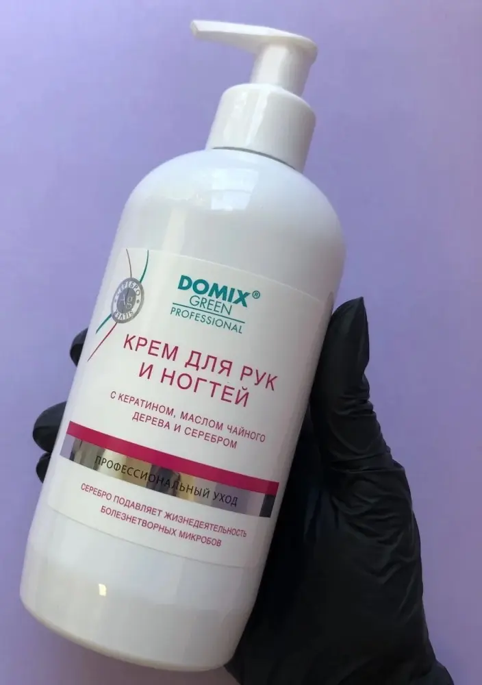 Domix Green Professional Крем для рук и ногтей с кератином и маслом чайного дерева крем для рук 500 мл купить,NaN