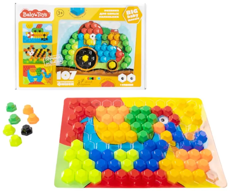 Мозаика Baby Toys Трактор соты 107 шт купить,NaN