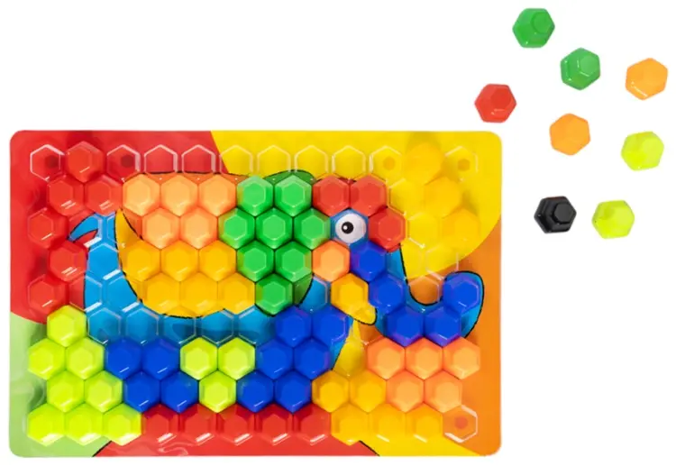 Мозаика Baby Toys Трактор соты 107 шт купить,NaN