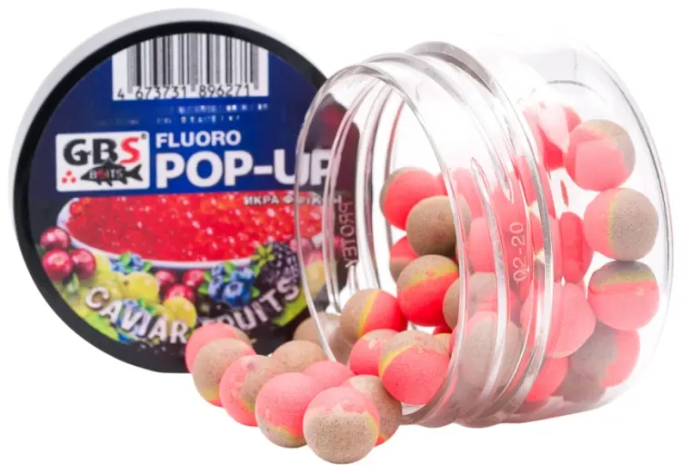 Прикормка GBS плавающие Baits Pop-up 10мм Икра-фрукты 0.04 кг купить,NaN