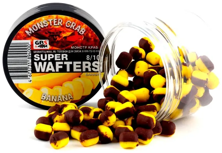 Прикормка GBS Baits Wafters Монстр краб Банан 0.066 кг купить,NaN