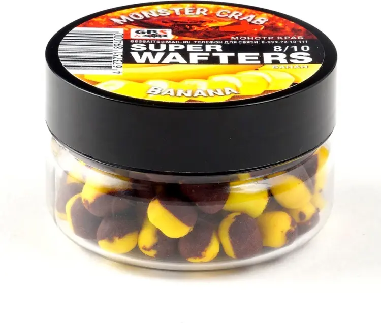 Прикормка GBS Baits Wafters Монстр краб Банан 0.066 кг купить,NaN