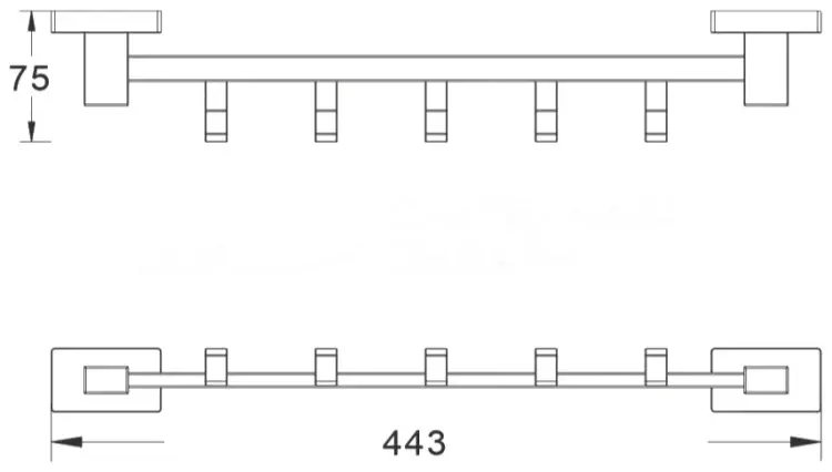 Belz набор крючков White House BELZ B90215-5 1 шт, нержавеющая сталь купить,NaN